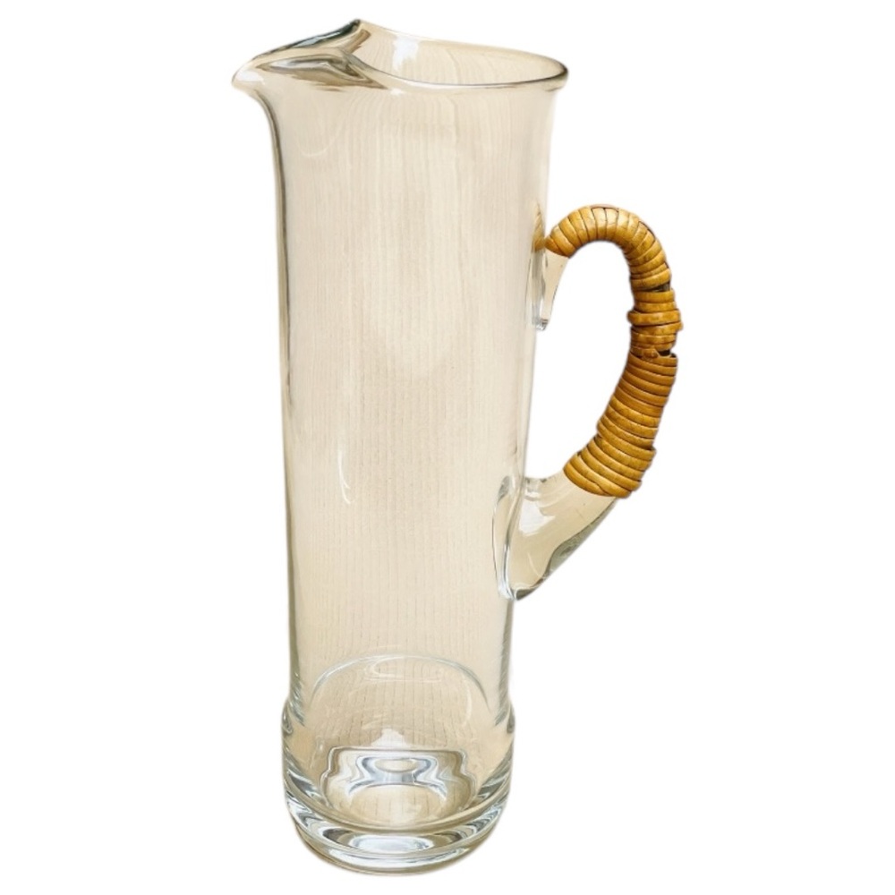 Carl Aubock Martini Pitcher Vintage Mid Century
Clear Glass Applied Handle